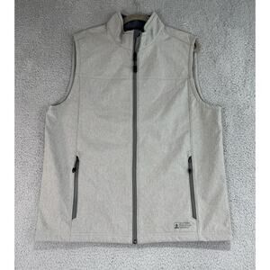 Eastern Mountain Sports Men Large Softshell Rampart Grey Zip Vest